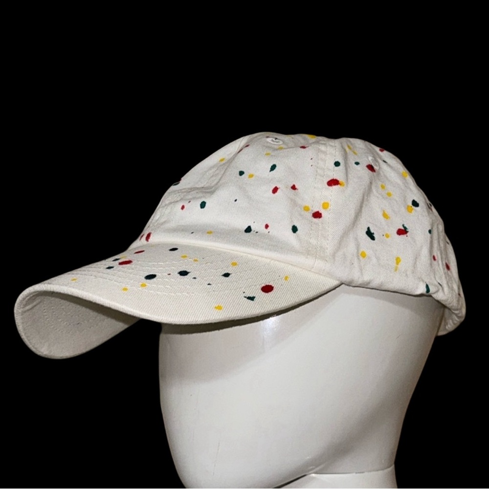 Urban Outfitters Baseball Hat Paint Splatter White